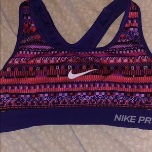 nike pro sports bra